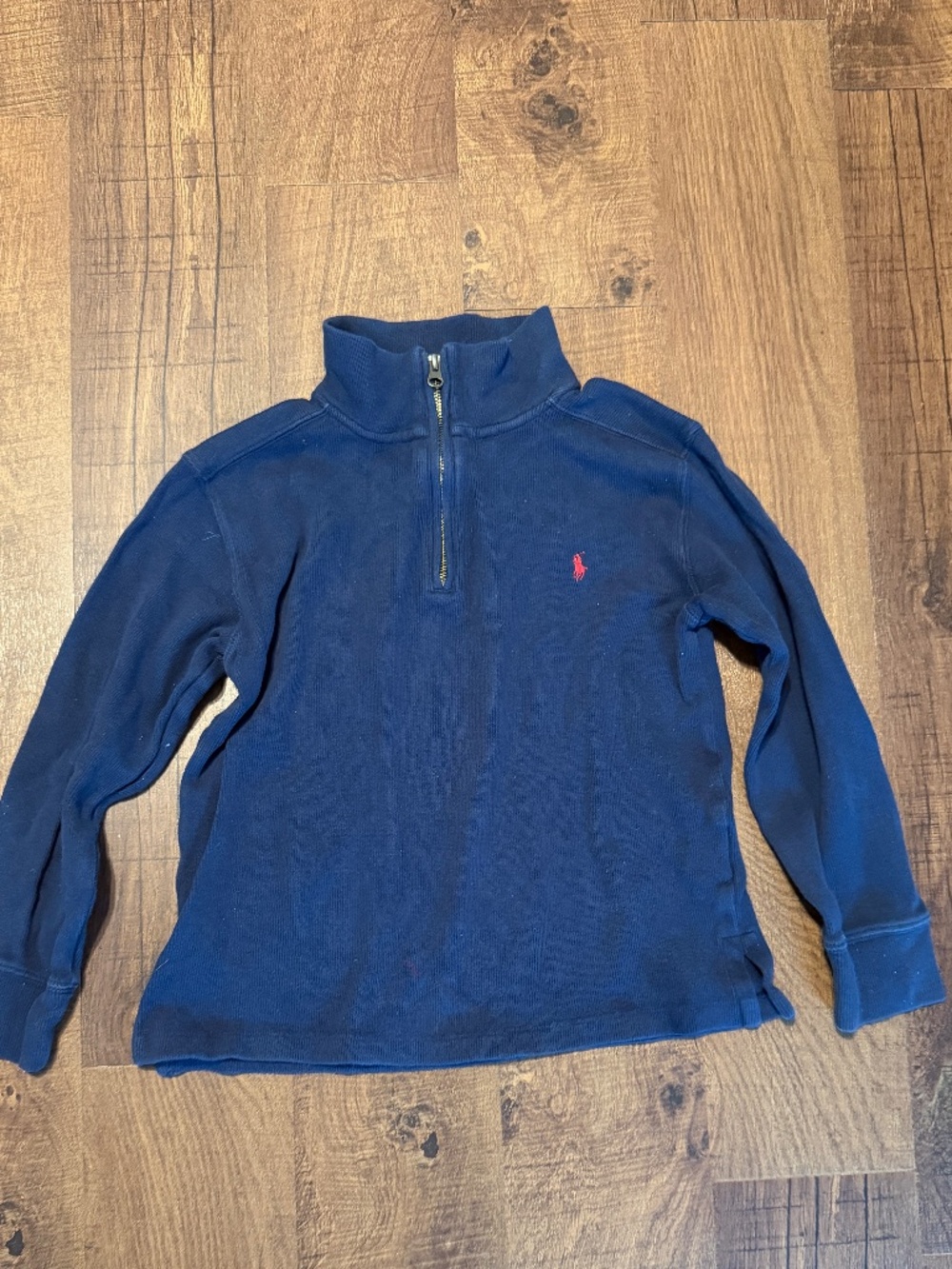 Polo Ralph Lauren boys' navy blue quarter-zip pullover sweater
